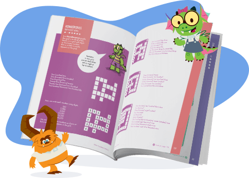 Beast Academy book with BA characters